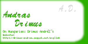 andras drimus business card